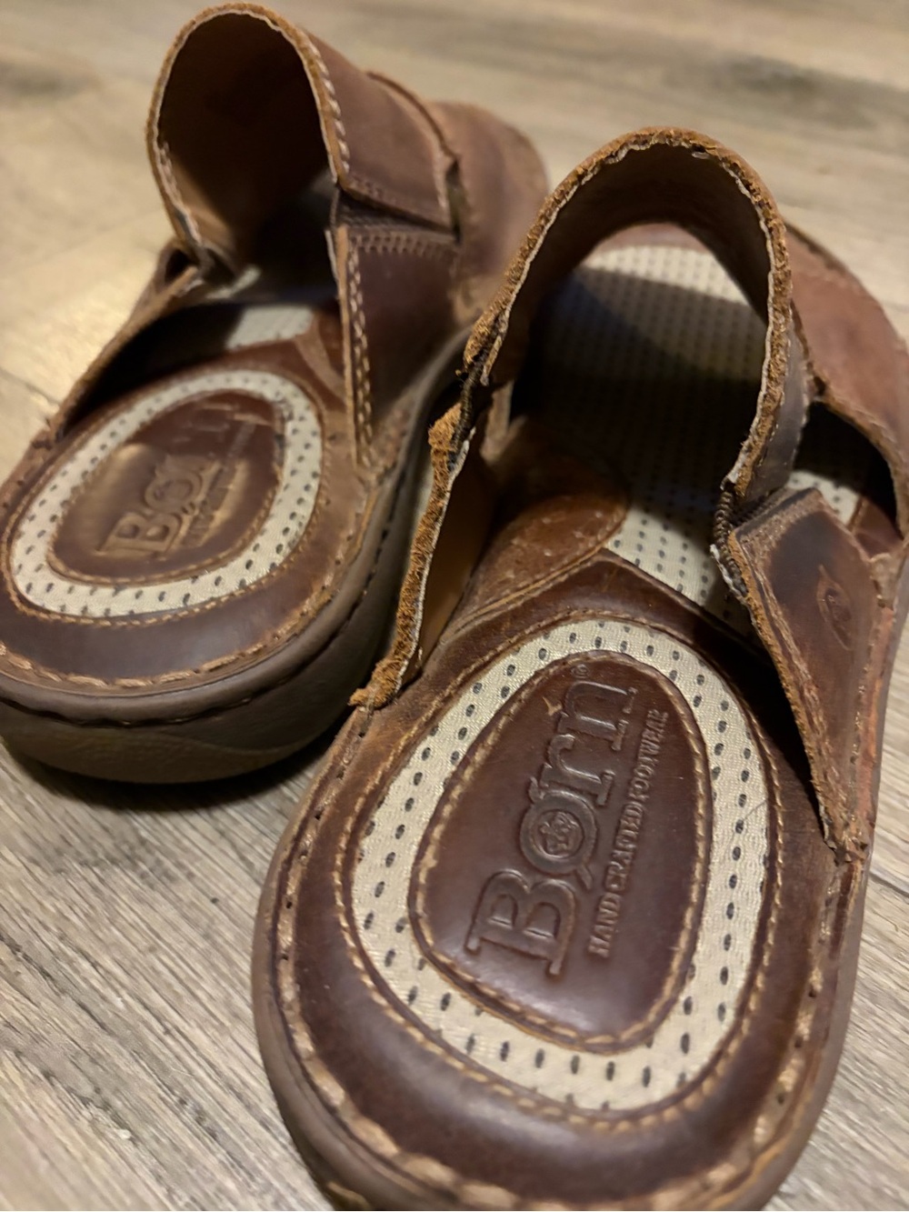 Born Kids Brown Leather Sandals